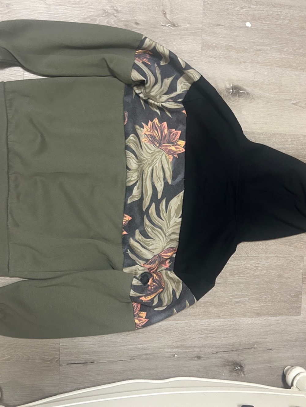 Zoo York Black Pullover Hoodie with Label Detail